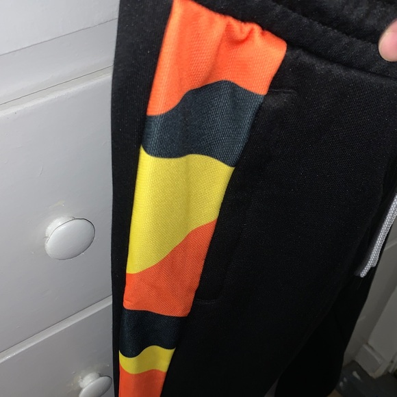 PUMA Black Joggers with Orange and Yellow Accents - Picture 5 of 6